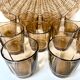 Vintage Duralex smoked water glasses