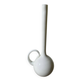 White opaline glass soliflore vase