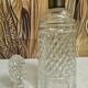 Cut crystal whisky carafe with stopper, Baccarat style.