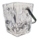 Vintage textured glass ice bucket - Brutalist style