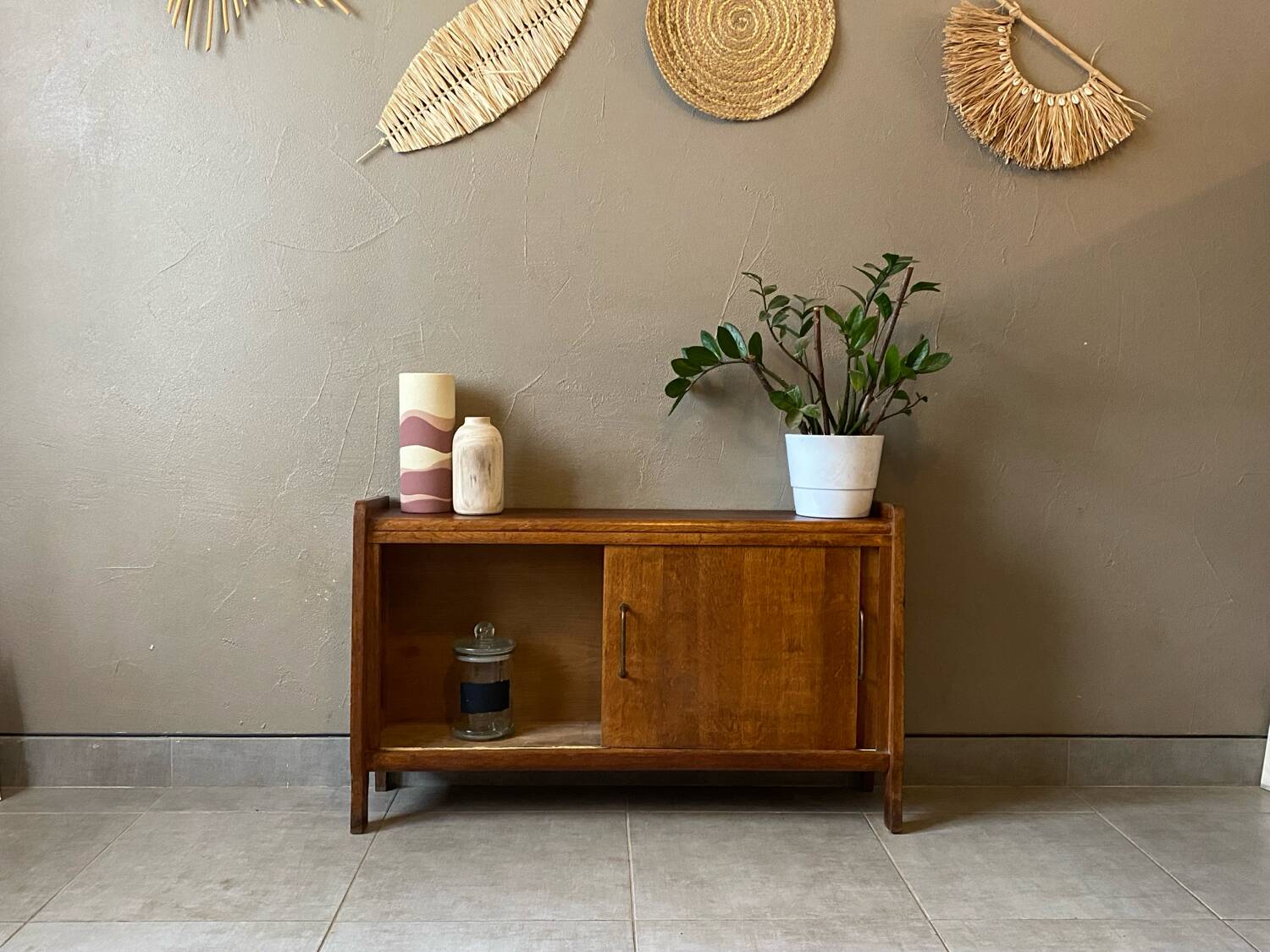 Small vintage wooden storage unit