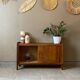 Small vintage wooden storage unit