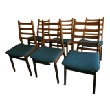 Set of 6 mid-century Danish teak dining chairs, 1960s