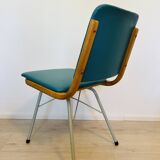 Vintage Turquoise Dining Chair by TON, from Czechoslovakia 1960’s