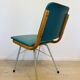 Chaise de salle à manger turquoise par TON, Tchécoslovaquie 1960