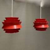 Pair of Scandinavian design pendant lights.