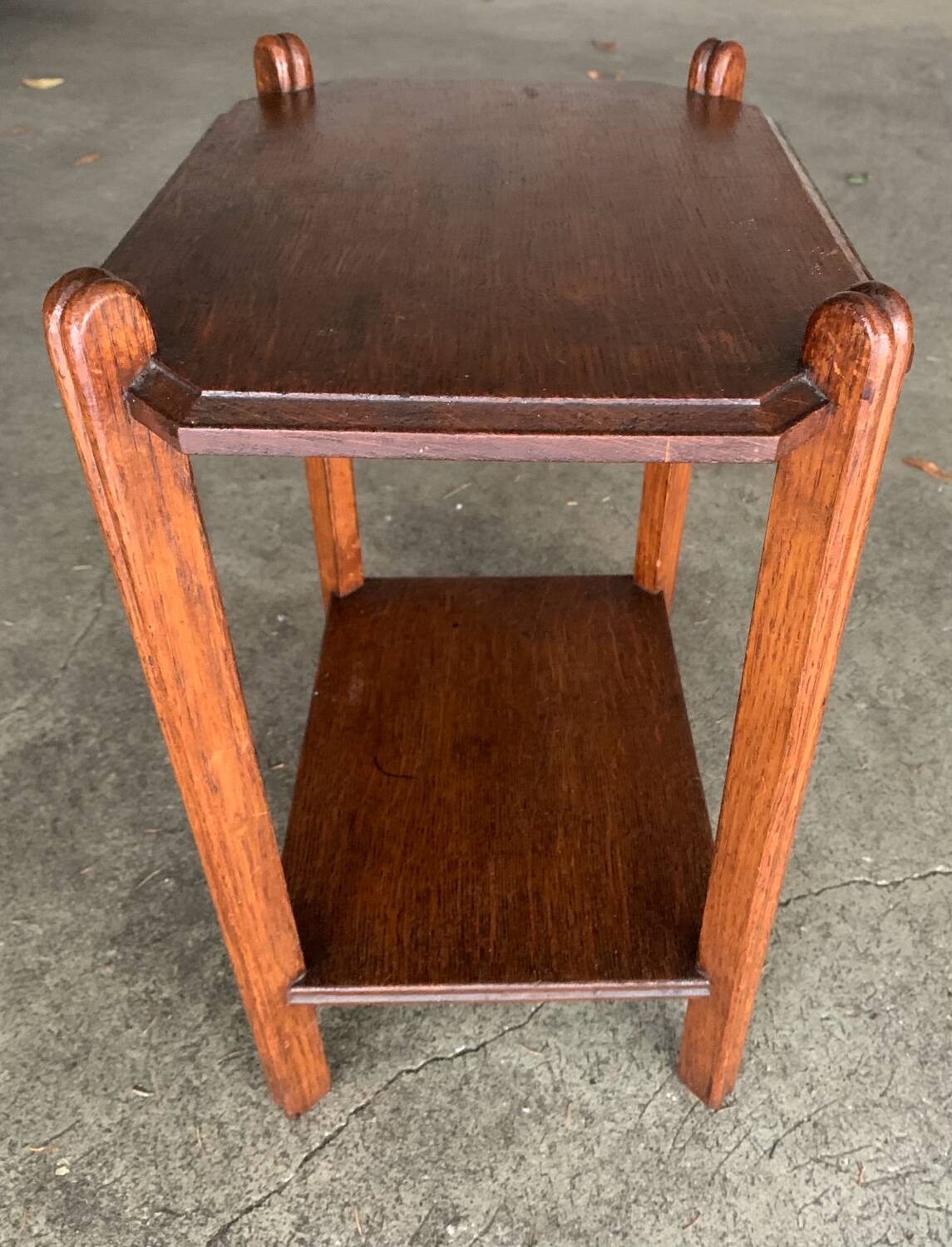 Wooden pedestal bedside table