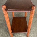 Wooden pedestal bedside table