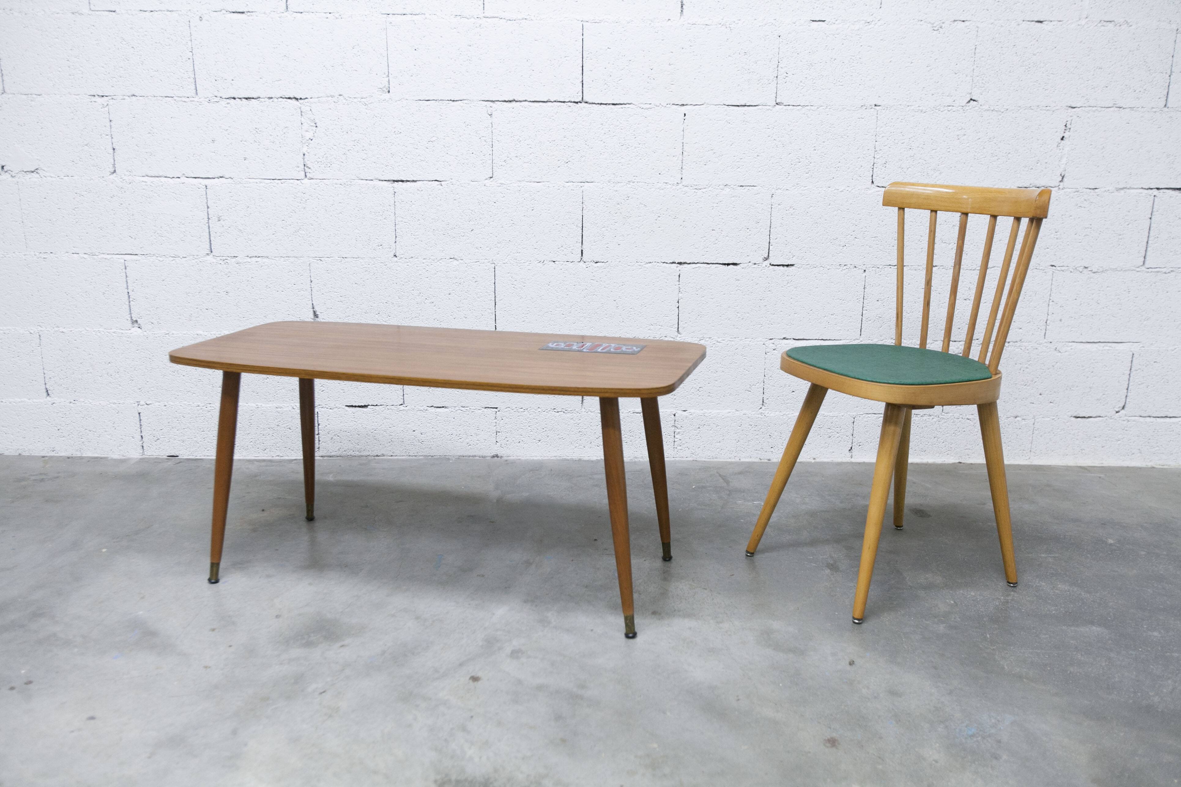 Nordic coffee table 1960 teak ceramic