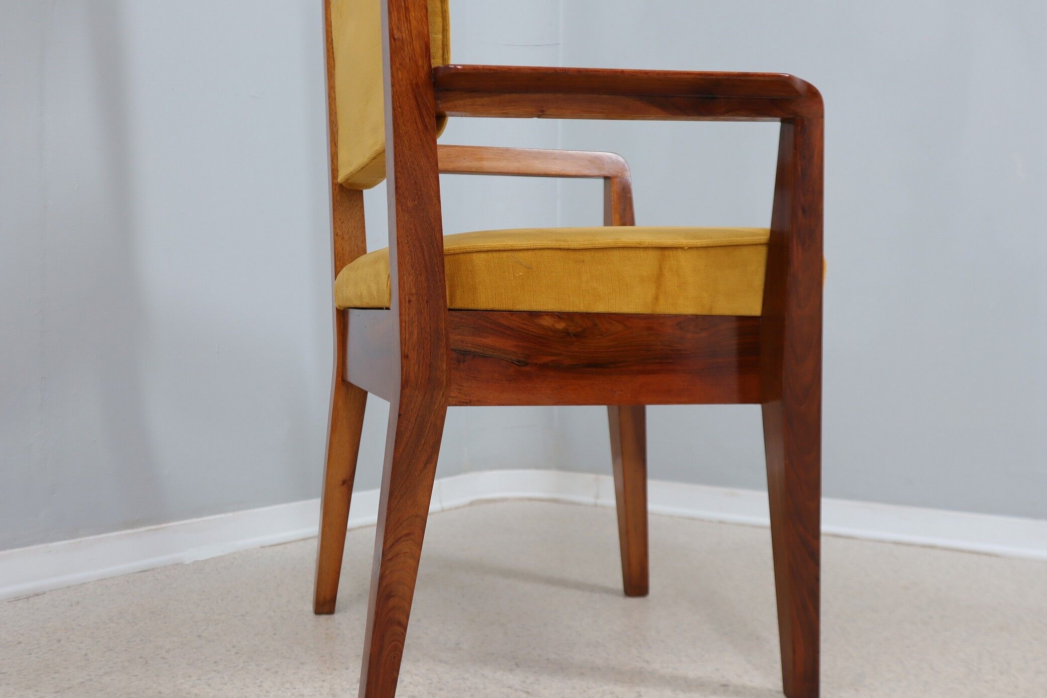 Mid century high back chair Italy 1950
