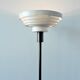 Vintage lamppost with 1970s ring-shaped lampshade