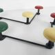 Pair of coatrack three 3 patères