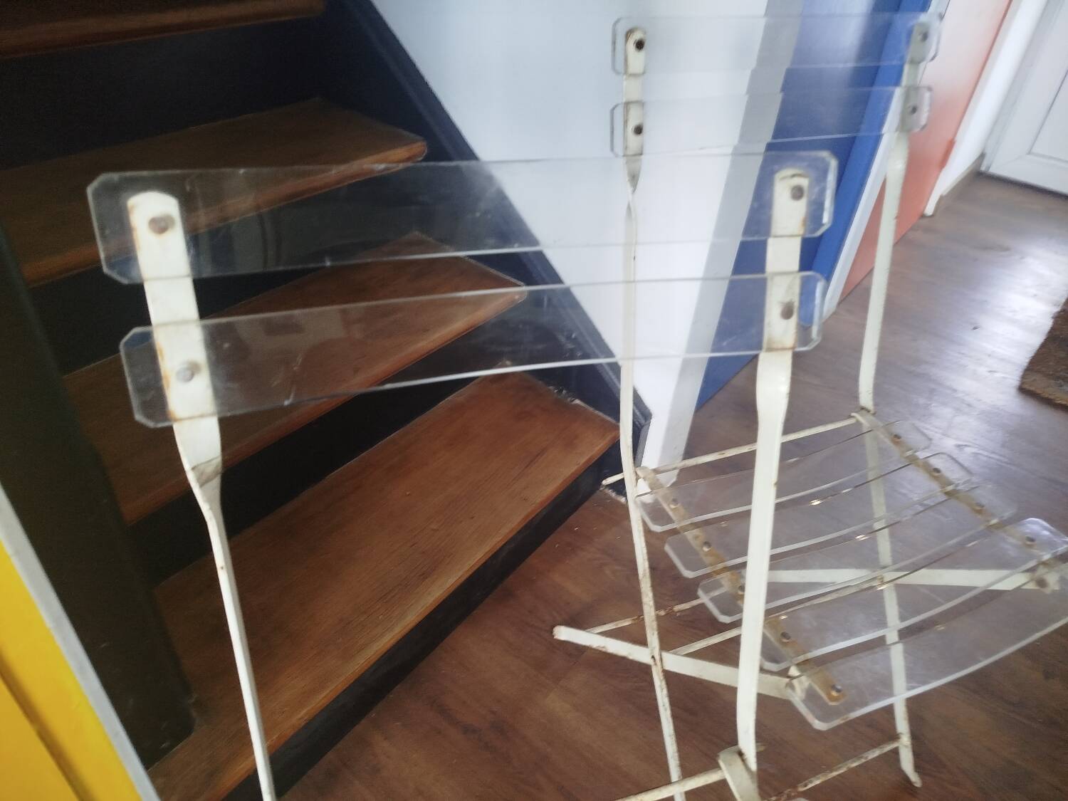 Pair of vintage folding chairs "The Invisibles" by Lebovici and Berthet