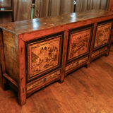 Buffet ancien chinois 3 portes + 3 tiroirs