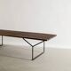 Vintage Mid Century Slatted Wooden Bench Table by Harry Bertoia, 1950s