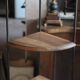 Wrought iron and wood corner unit, vintage corner furniture, corner shelf.