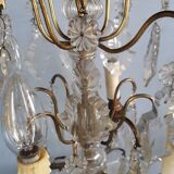 Candelabra bronze and crystal XIXem