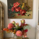 Ancienne peinture de roses