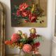 Ancienne peinture de roses