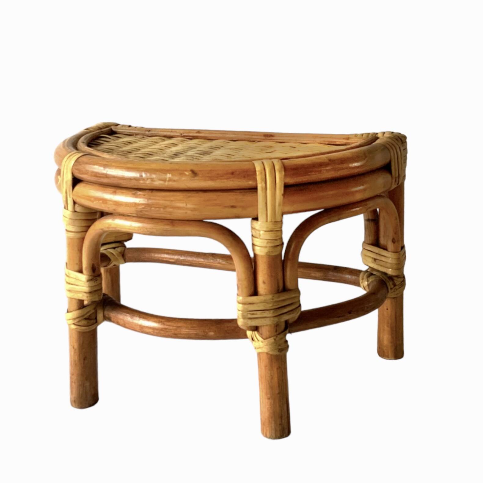 Porte-plante vintage en bambou