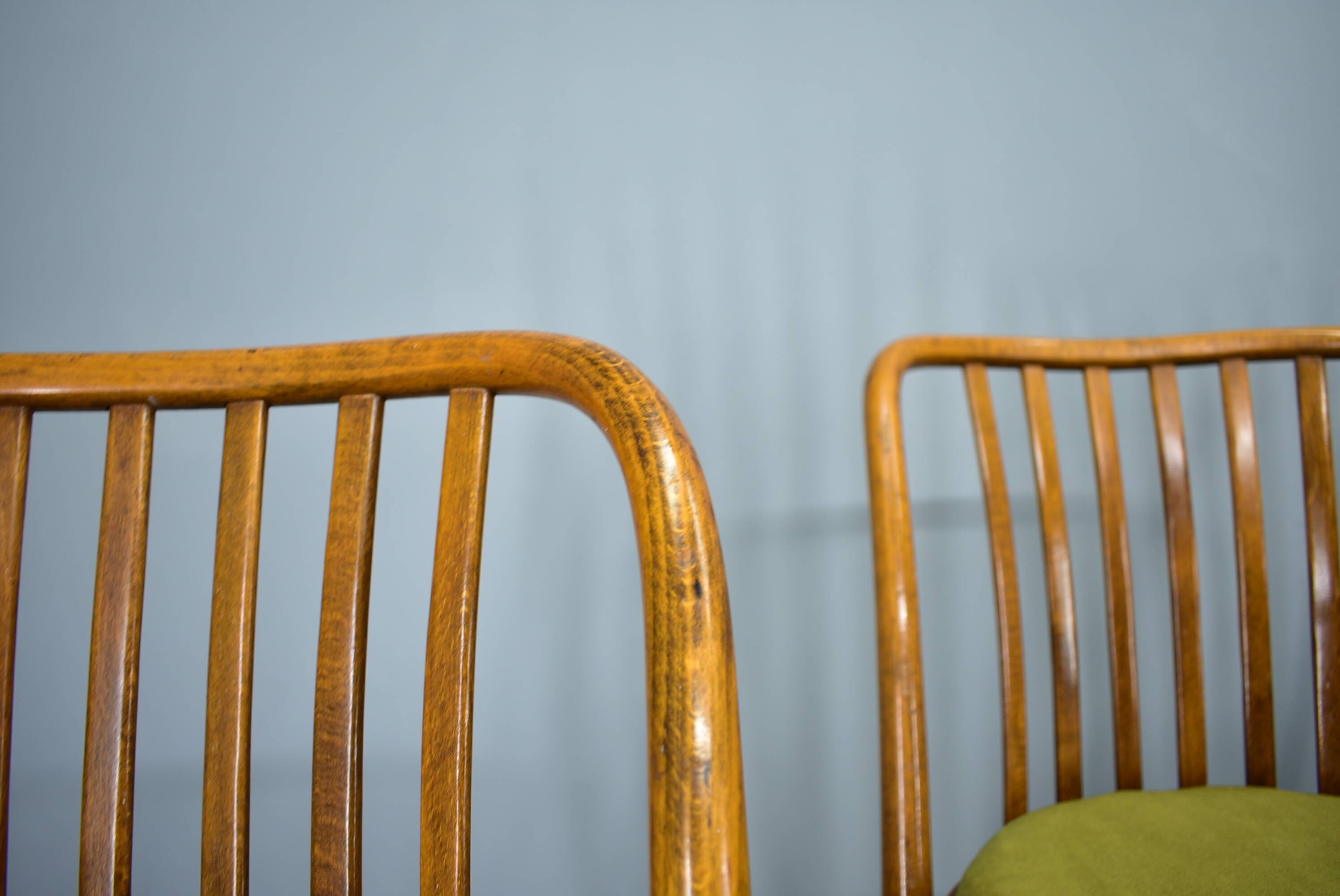 1960s Antonin Suman beech dining chairs, set of 4