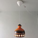 Vintage ceramic pendant lamp Fat Lava Germany 60s