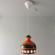Vintage ceramic pendant lamp Fat Lava Germany 60s