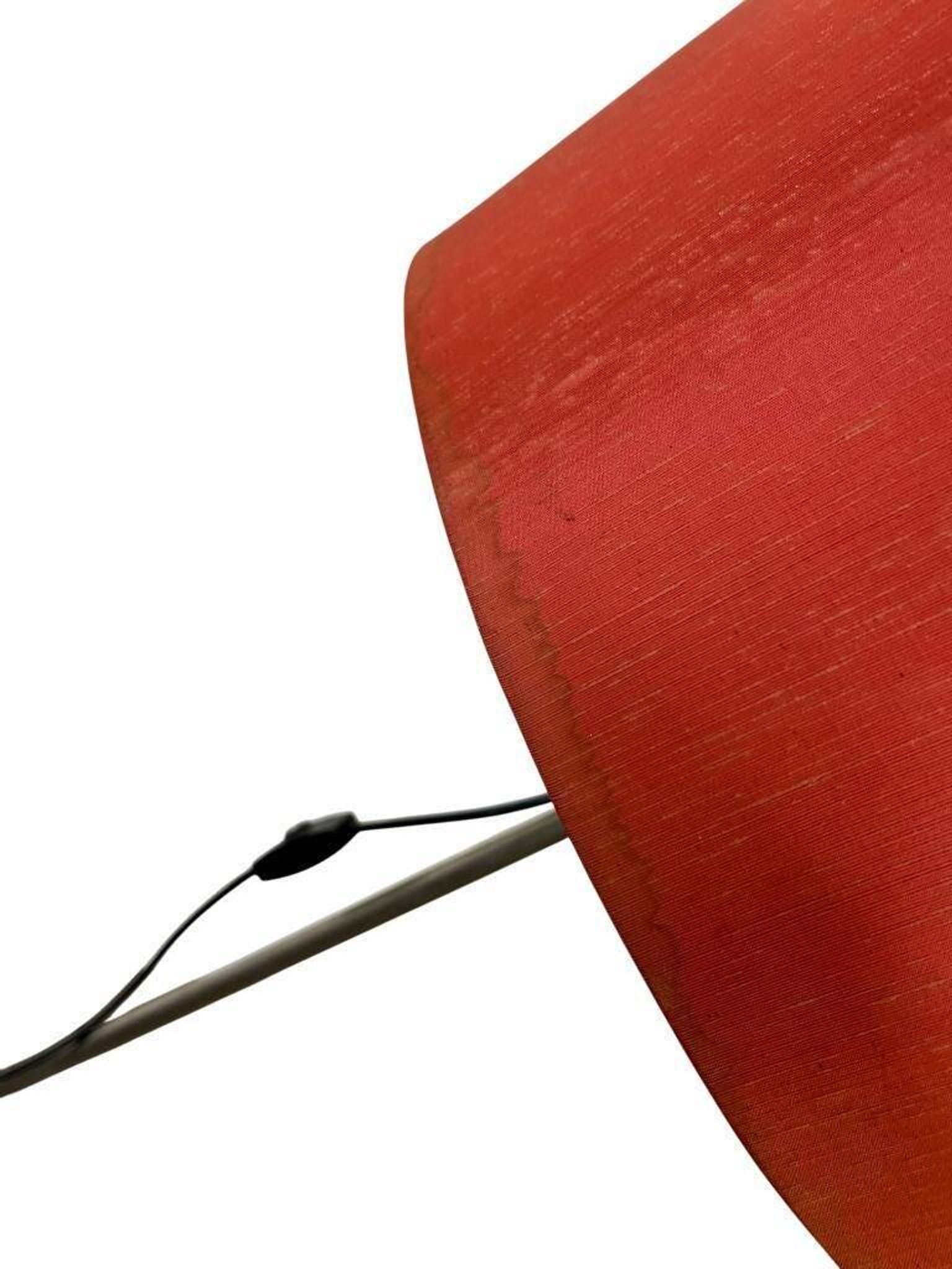 Vintage orange and red floor lamp from the 1970s