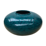 Ancien vase st clément ref 9058 céramique bleu vert made in france vintage