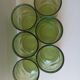 6 verres bullés vert