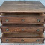 Louis XVI chest of drawers in walnut, 19th century