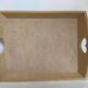 Tray with wooden heart handles