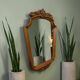 Vintage baroque wooden mirror / Retro wooden wall mirror