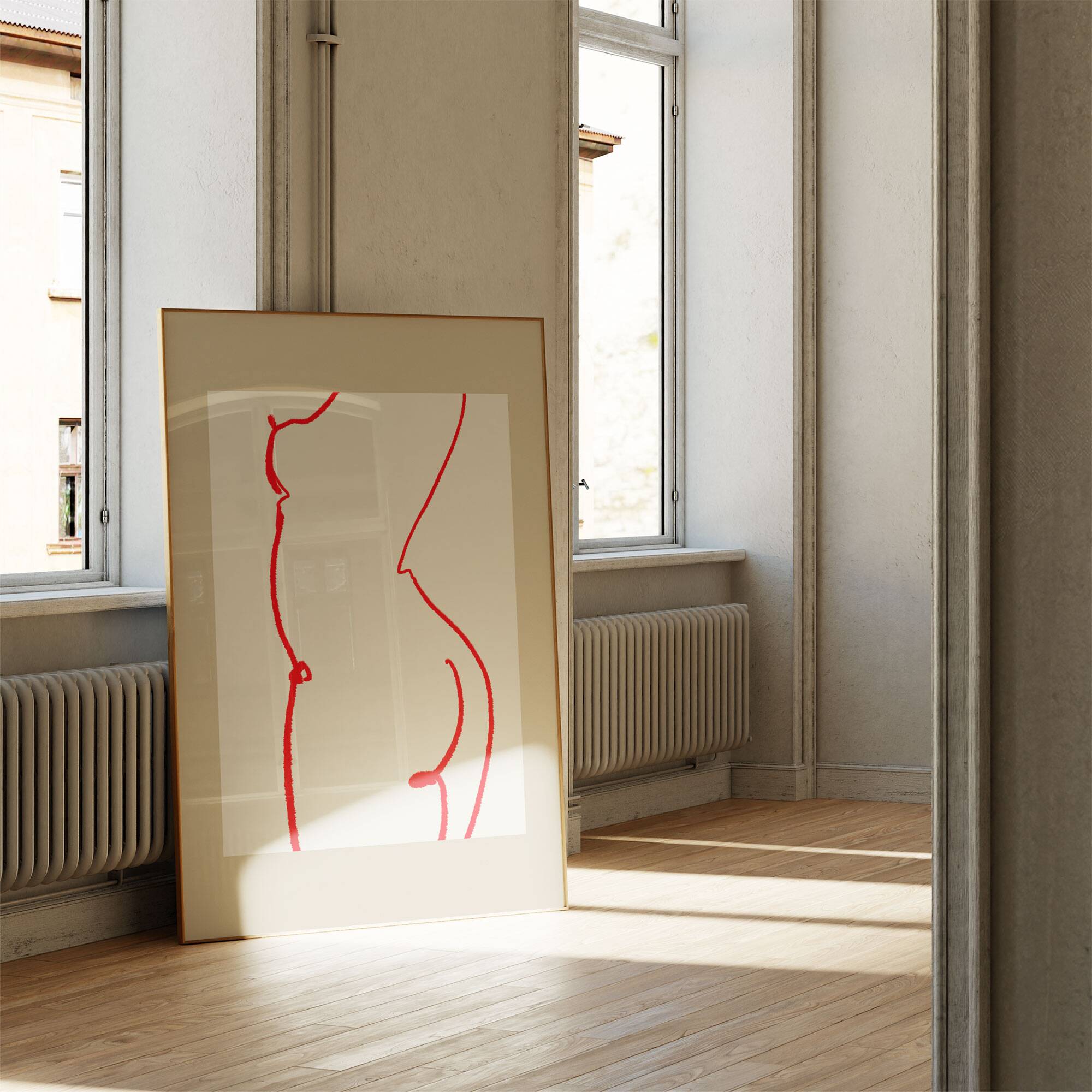 Female figure giclee art print, 50x70cm