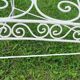 Banc de jardin arrondi fer forge couleur blanche