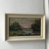 Huile paysage ancienne
