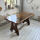 Dining table in solid olive wood Maison Skela 1960