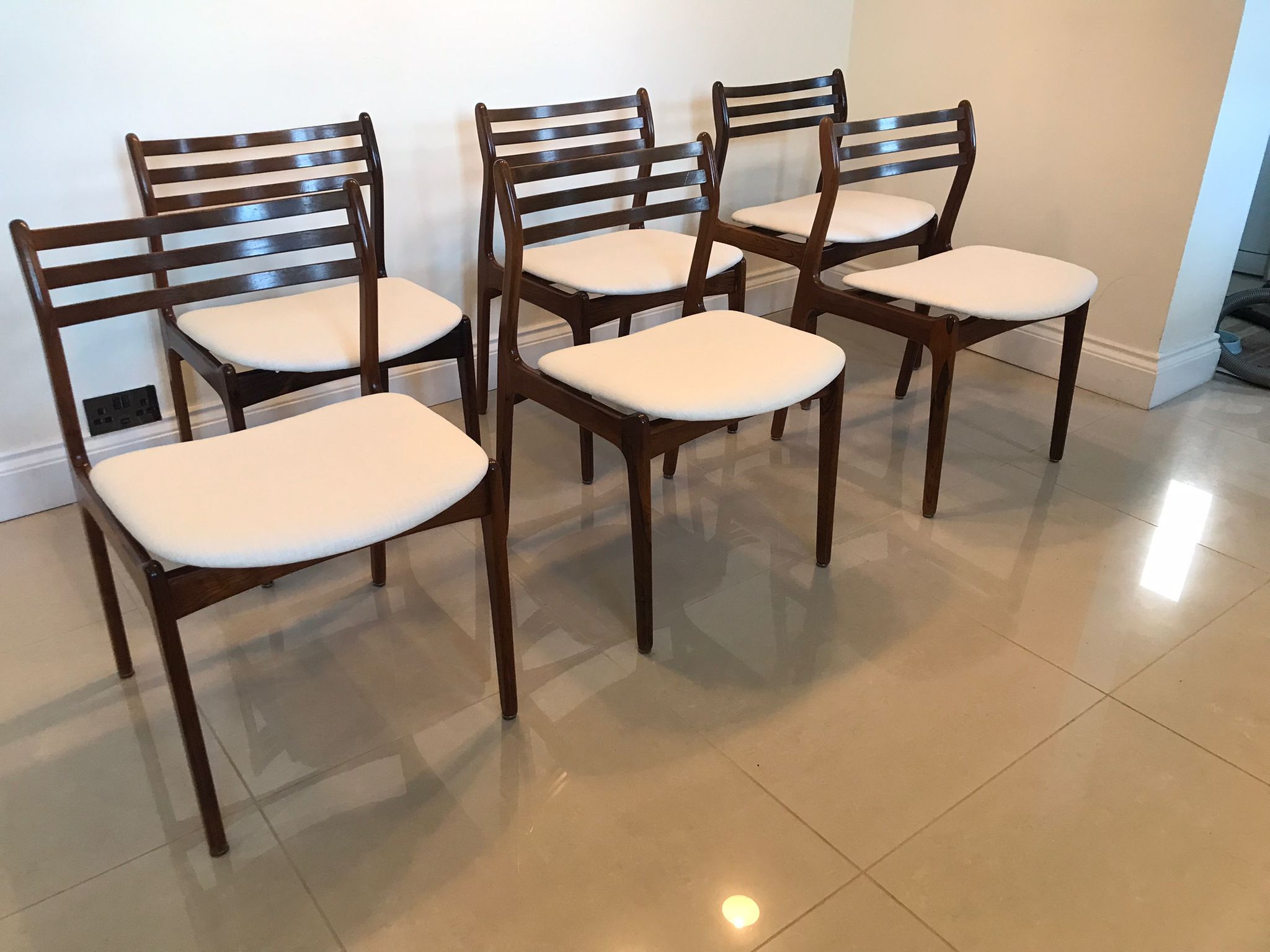 Set Of 6 Danish Rosewood Chairs By P.E. Jorgensen For Farso Stolefabrik