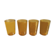 Lot de 4 verres à eau ambrée