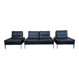 60s 70s sofa and 2 armchairs by Hans Peter Piehl for Wilkhahn leather sofa design