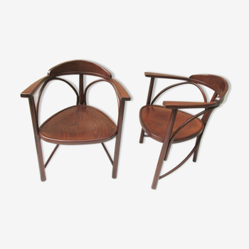 Armchairs Rondo Thonet N°81, curved wood, reissue Italcomma