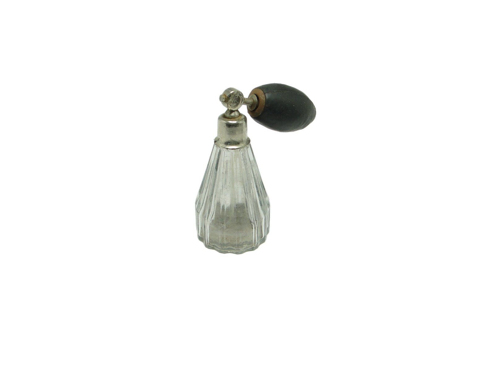 Art Deco Bohemian bronze and crystal perfume bottle, 1950s