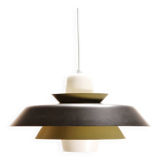 Vintage glass pendant lamp by Voss Belysning