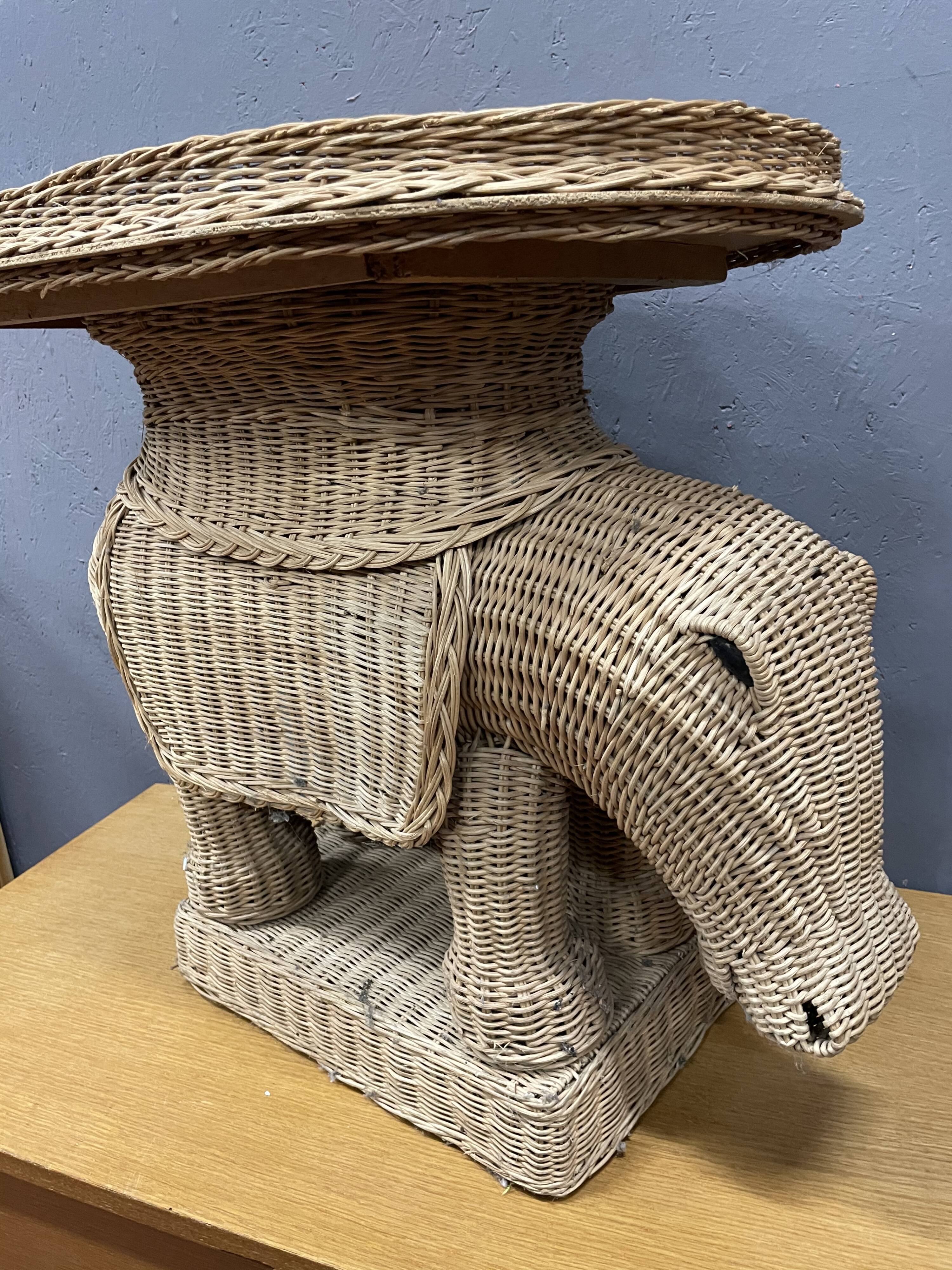 Vintage rattan table