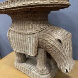 Vintage rattan table