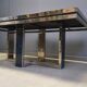 Vintage Italian chrome dining table, 1970s
