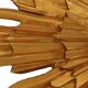 Vintage Wooden Sunburst Convex Mirror, Gold, 46cm