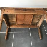 Rustic farm coffee table turned feet with 1 1930 drawer