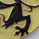 Wall Plaque with Flemish Lion by Vandeweghe for Amphora, Belgium, ca. 1950