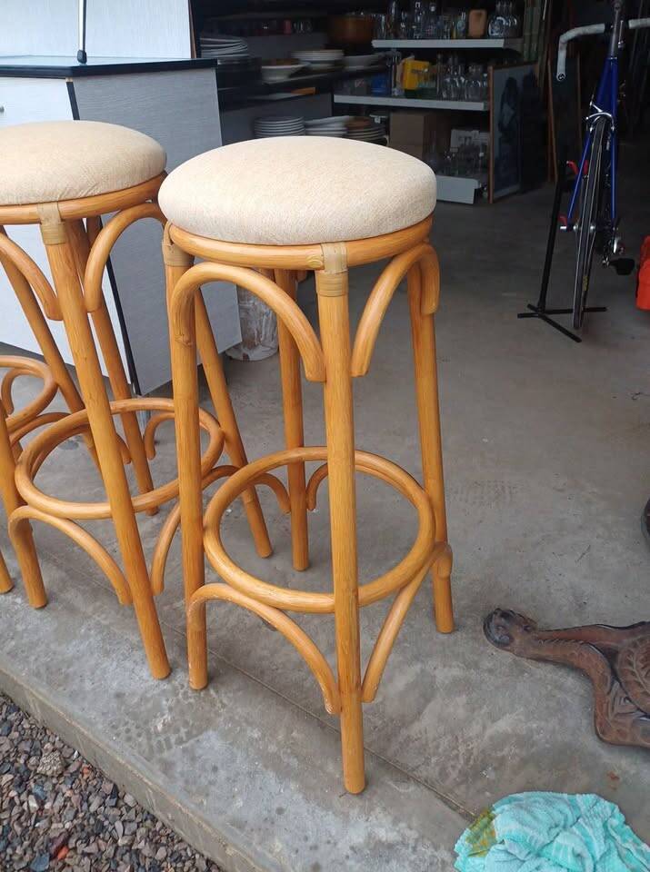 Thonet-style wooden bar stool